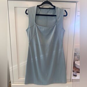 Everlane SeaGlass Blue The Square Neck Dress Size Medium